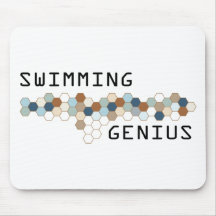 Swimming Genius Mouse Pads