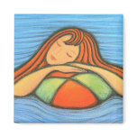 Swimming Girl Fridge Magnet
