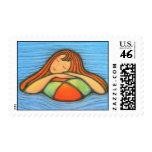 Swimming Girl Postage