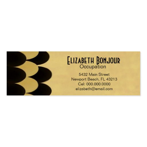 Swimming Girl ~ Slim Business Card (back side)