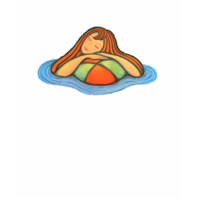Swimming Girl T-shirt by VioDeSign