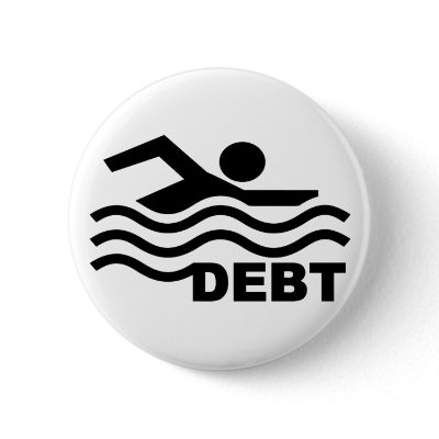 Swimming in Debt Pin