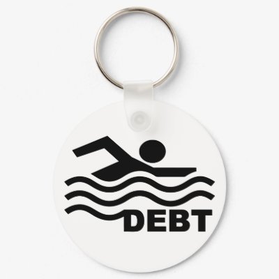 Swimming in Debt Key Chains by nemos1271