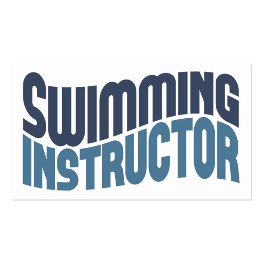 Swimming Instructor Business Cards (front side)