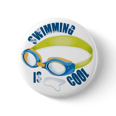 SWIMMING IS COOL pin