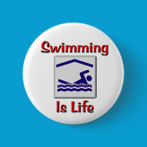 Swimming Is Life buttons