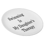 Swimming Is My Daughter's Therapy Party Plate