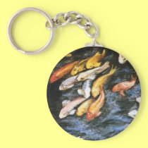 Swimming Koi Fish Keychain keychains