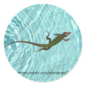 Swimming Lizard stickers