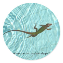Swimming Lizard stickers