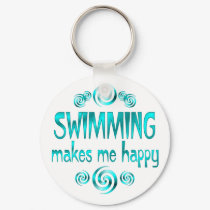 Swimming Makes Me Happy keychains by HobbiesLeisure Swimming Makes Me Happy keychains