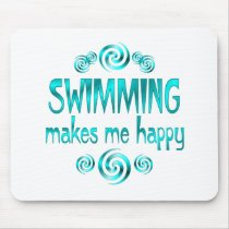 Swimming Makes Me Happy Mouse Pad