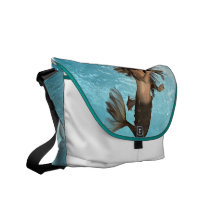 Swimming Mermaid Messenger Bag