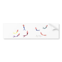 Swimming Mermaids Bumper Sticker bumper stickers by ginyhogan Swimming Mermaids Bumper Sticker bumper stickers