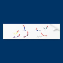 Swimming Mermaids Bumper Sticker bumper stickers
