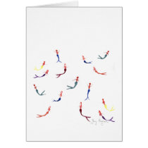 Swimming Mermaids Cards by ginyhogan Swimming Mermaids Cards