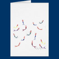 Swimming Mermaids Cards