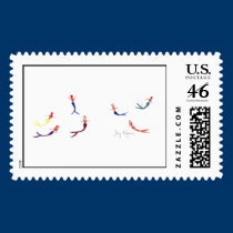Swimming Mermaids Custom Postage stamps
