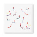 Swimming Mermaids Magnet by ginyhogan Swimming Mermaids Magnet