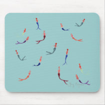 Swimming Mermaids Mousepad by ginyhogan Swimming Mermaids Mousepad