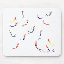 Swimming Mermaids Mousepad mousepads