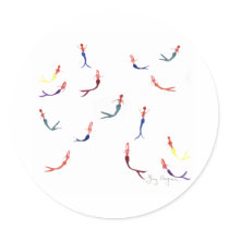 Swimming Mermaids Sticker by ginyhogan Swimming Mermaids Sticker