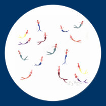 Swimming Mermaids Sticker
