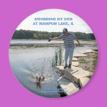 SWIMMING MY DOG MAGNET