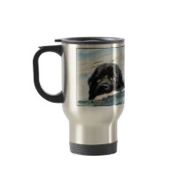 swimming newfs for travel mug by knewfy swimming newfs for travel mug