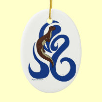 Swimming Otter Ornament ornaments