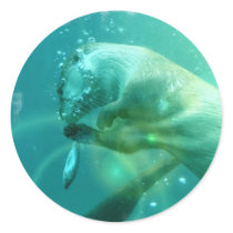 Swimming Otter Sticker