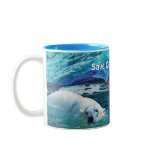 Swimming Polar Bear & Arctic Ice Art Mug