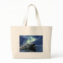 SWIMMING POLAR BEAR TOTE BAG