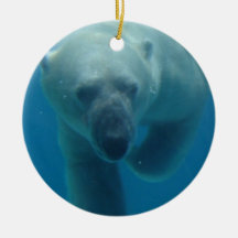 Swimming Polar Bear  Ornament