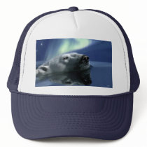 Swimming Polar Bear Wildlife Art Hat