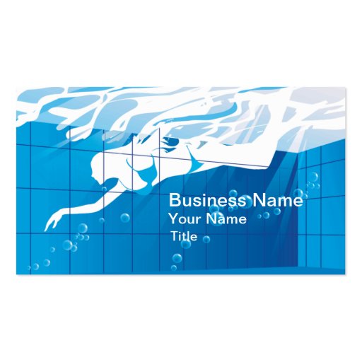 Swimming Pool Business Business Card (front side)