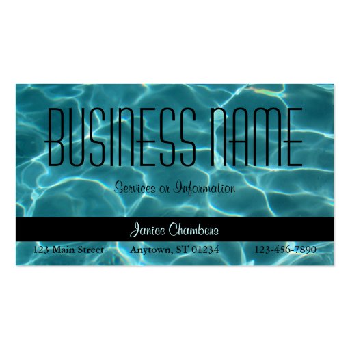 Swimming Pool Business Card (front side)