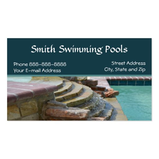 Swimming Pool Business Card (front side)