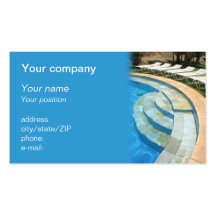 "Swimming pool" business card