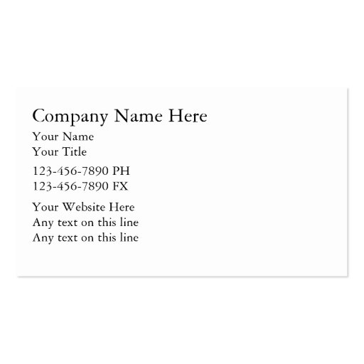 Swimming Pool Business Cards (back side)