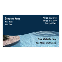 Swimming Pool Business Cards