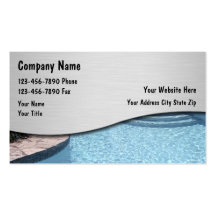 Swimming Pool Business Cards