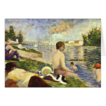 Swimming Pool by Georges Seurat Greeting Cards