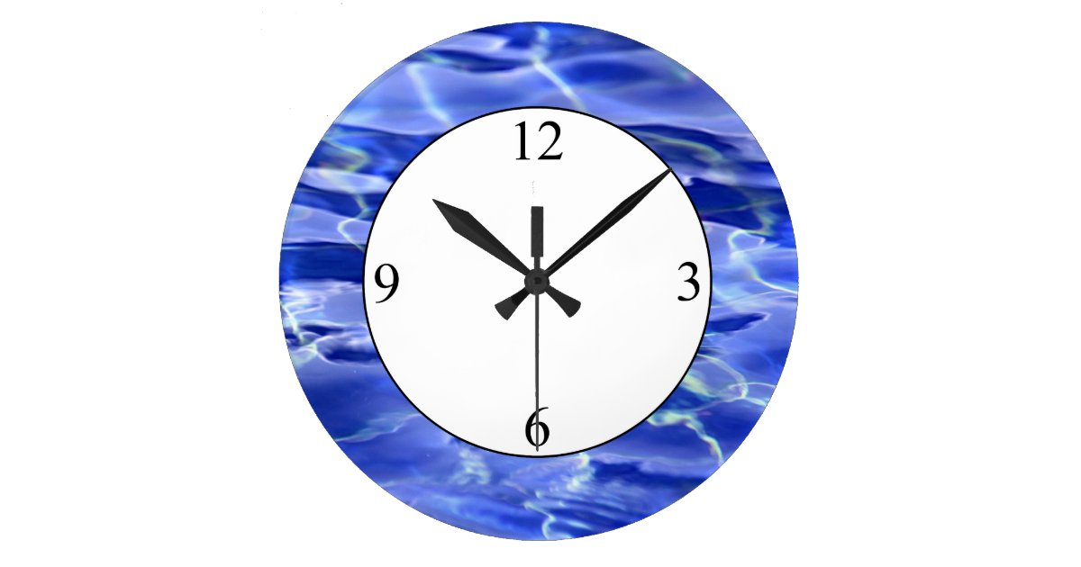 Swimming Pool Large Clock Zazzle