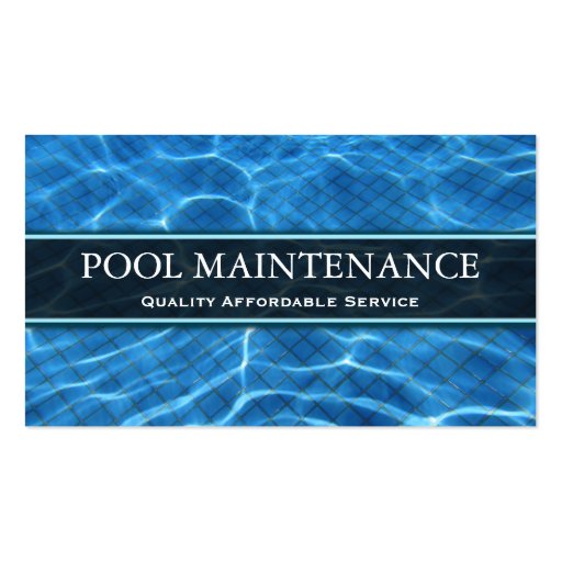 Swimming Pool Photo - Business Card (front side)