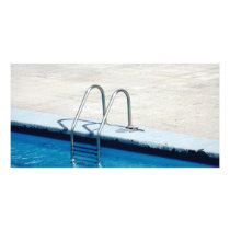 Swimming pool custom photo card