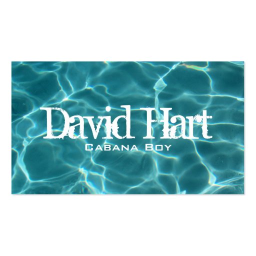 Swimming Pool Profile Card Business Cards (front side)