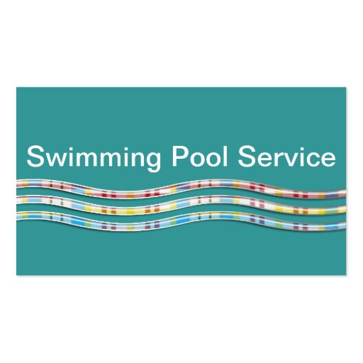 Swimming Pool Service Business Cards (front side)