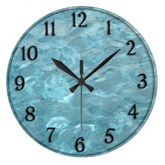Swimming Pool Summer Abstract Wall Clock
