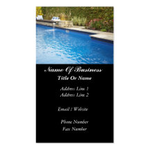 Swimming Pools Business Card